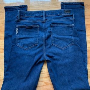 Paige denim dark-washed straight leg jeans